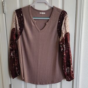 Maurices Purple Long Sleeve Top Size Large